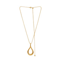 Elegant Adjustable Necklace With Teardrop Pendant