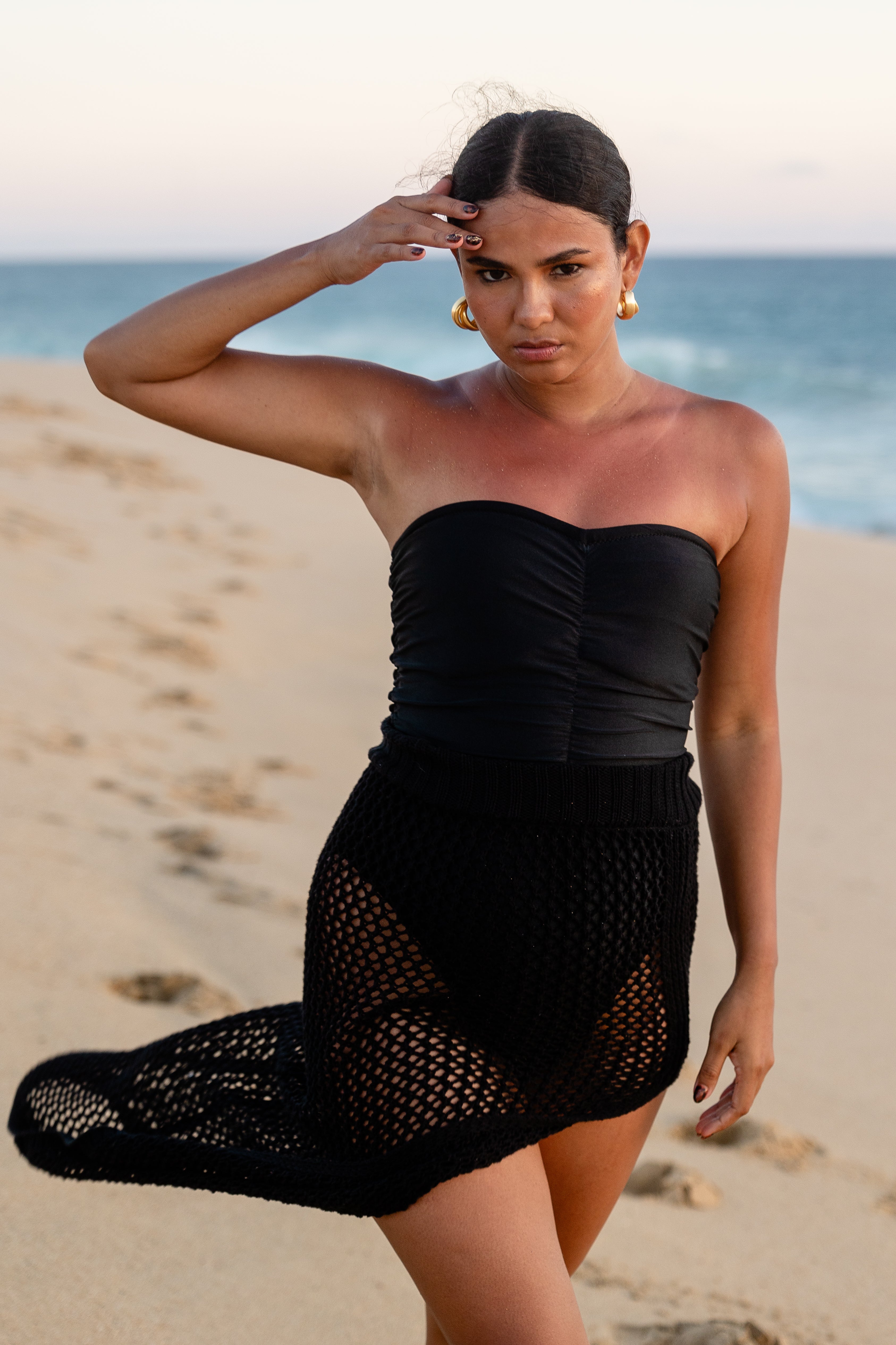 Cara Crochet Midi Skirt Campaign Image