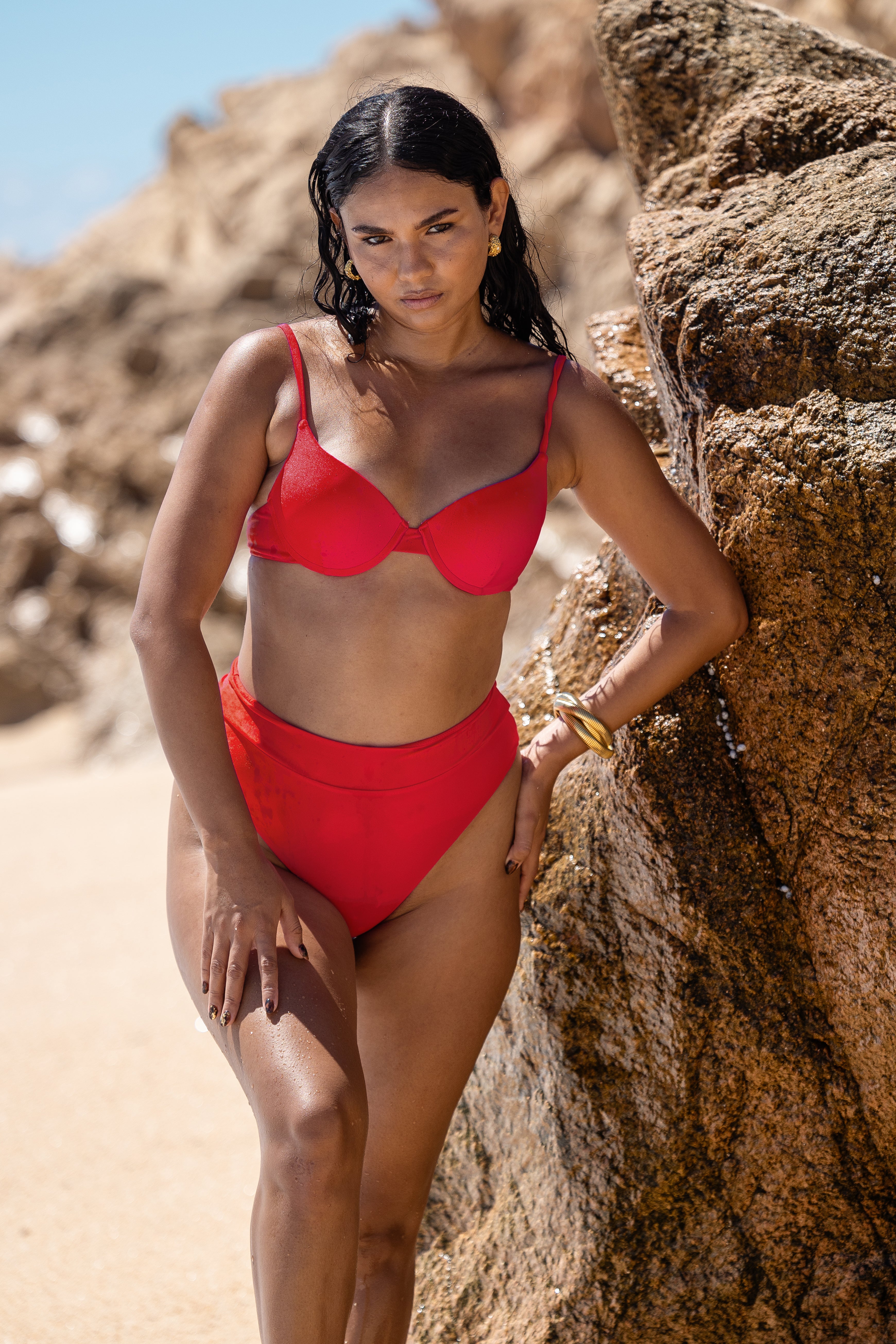 Stella High Waisted Bikini Bottoms Campaign Image